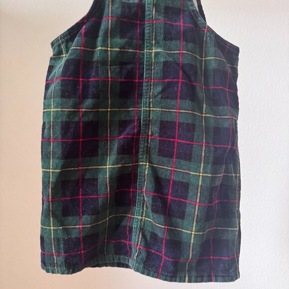Girls Childrens Place Tartan Plaid Corduroy Dress | Adjustable Straps | Size 12 - Picture 13 of 15